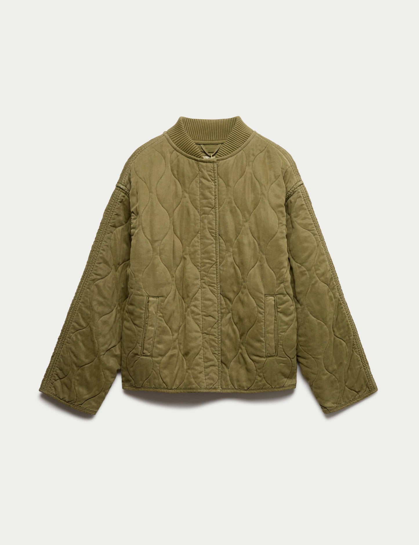 Quilted Waisted Bomber Jacket