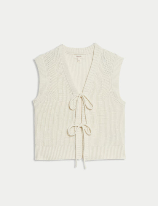 Ribbed Vest with Wool