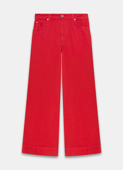 Red Wide Leg Jeans