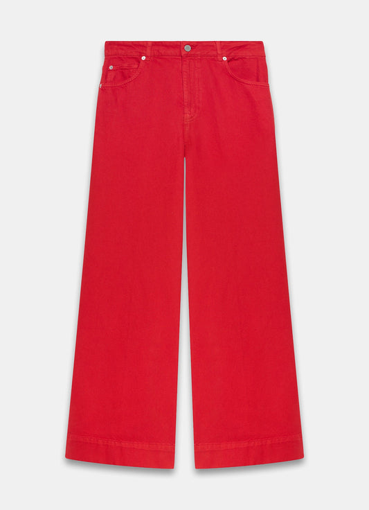 Red Wide Leg Jeans
