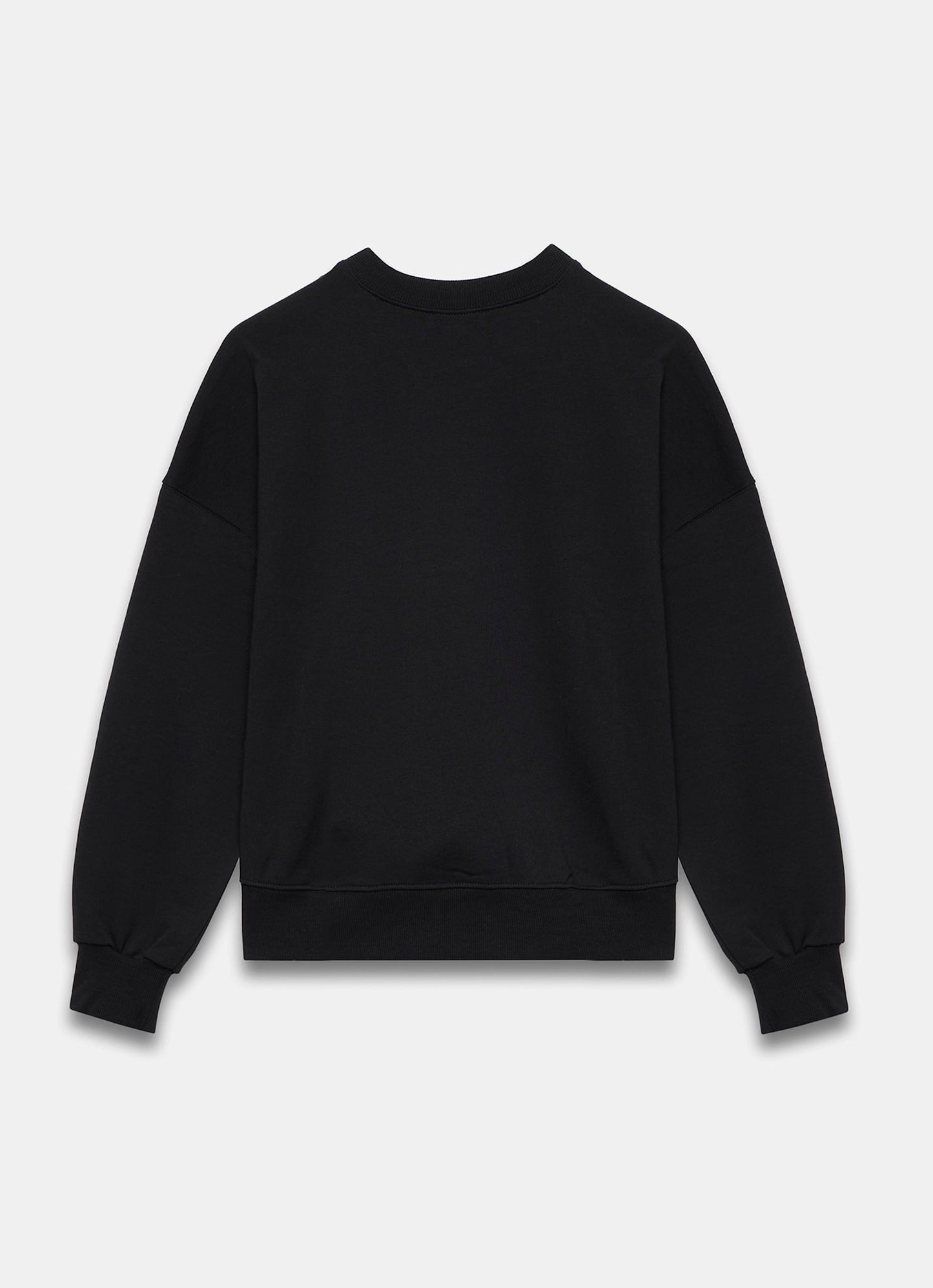 Black Cotton Blend Graphic Apres Sweatshirt