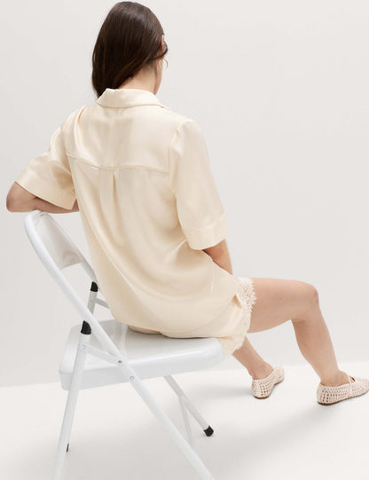 Satin Collared Shirt