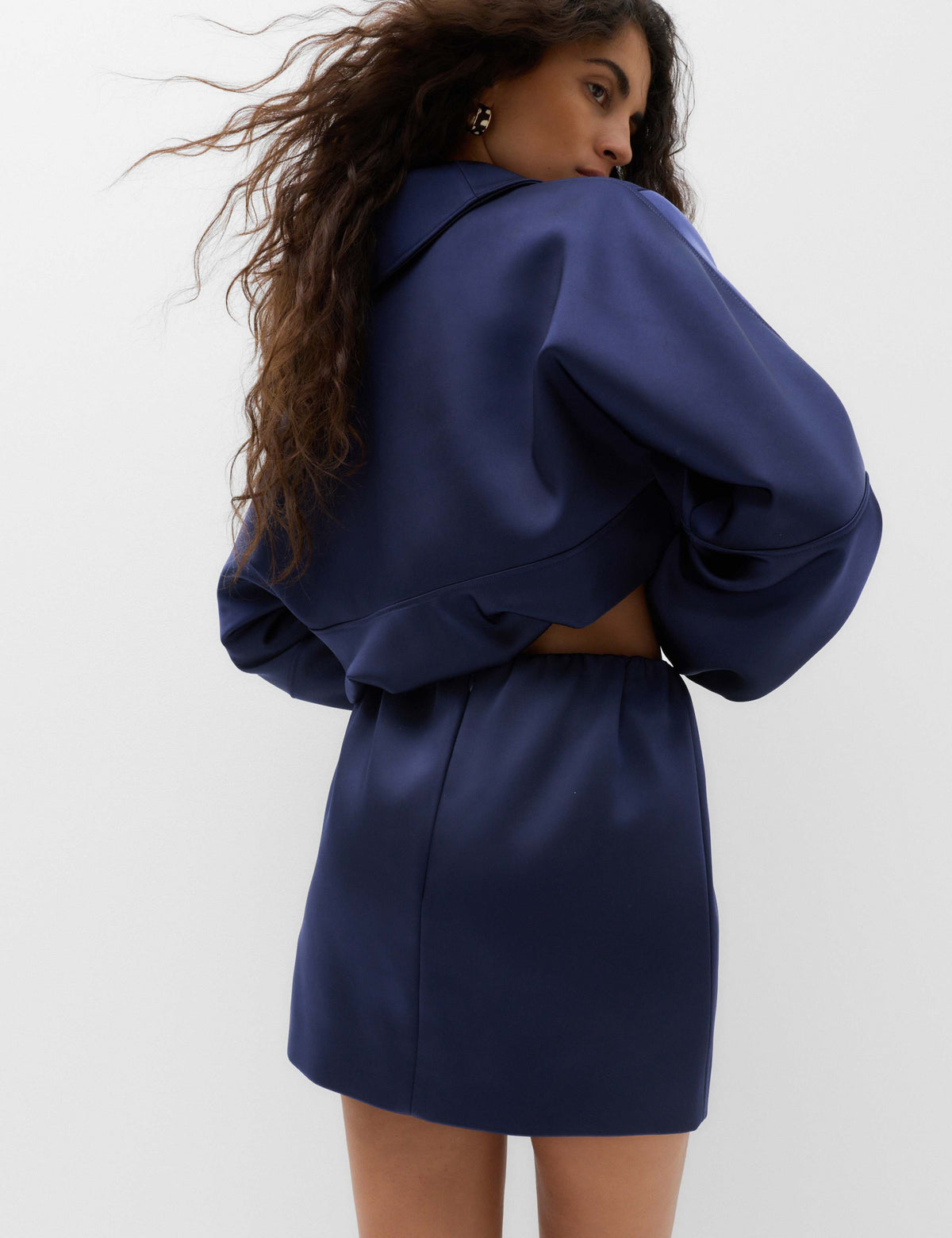 Satin Mini A-Line Skirt