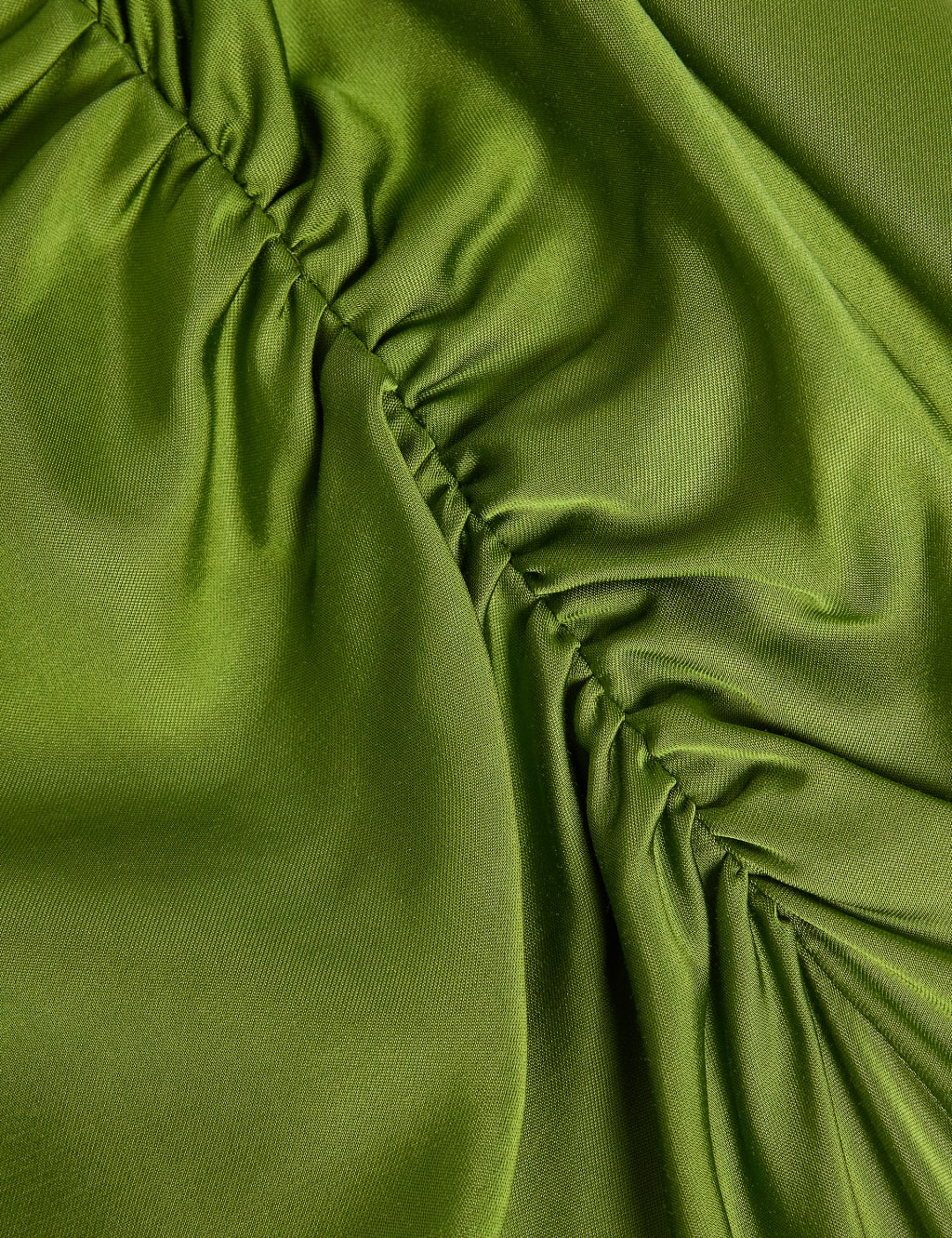 Satin Ruched-Detail Maxi Dress