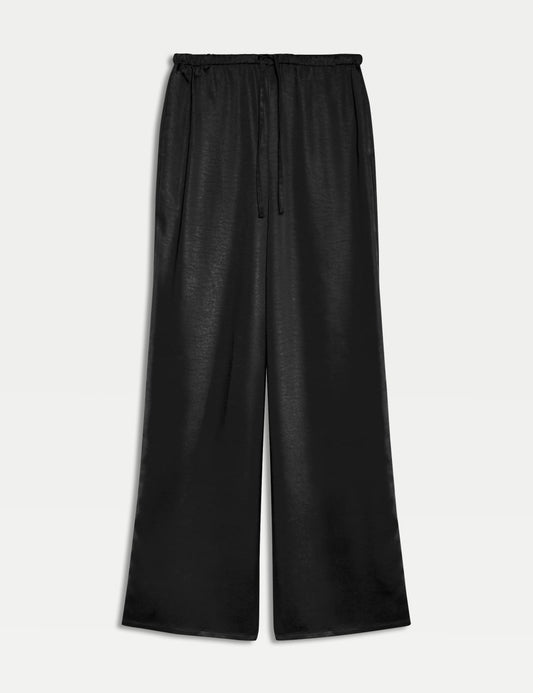 Satin Wide Leg Trousers
