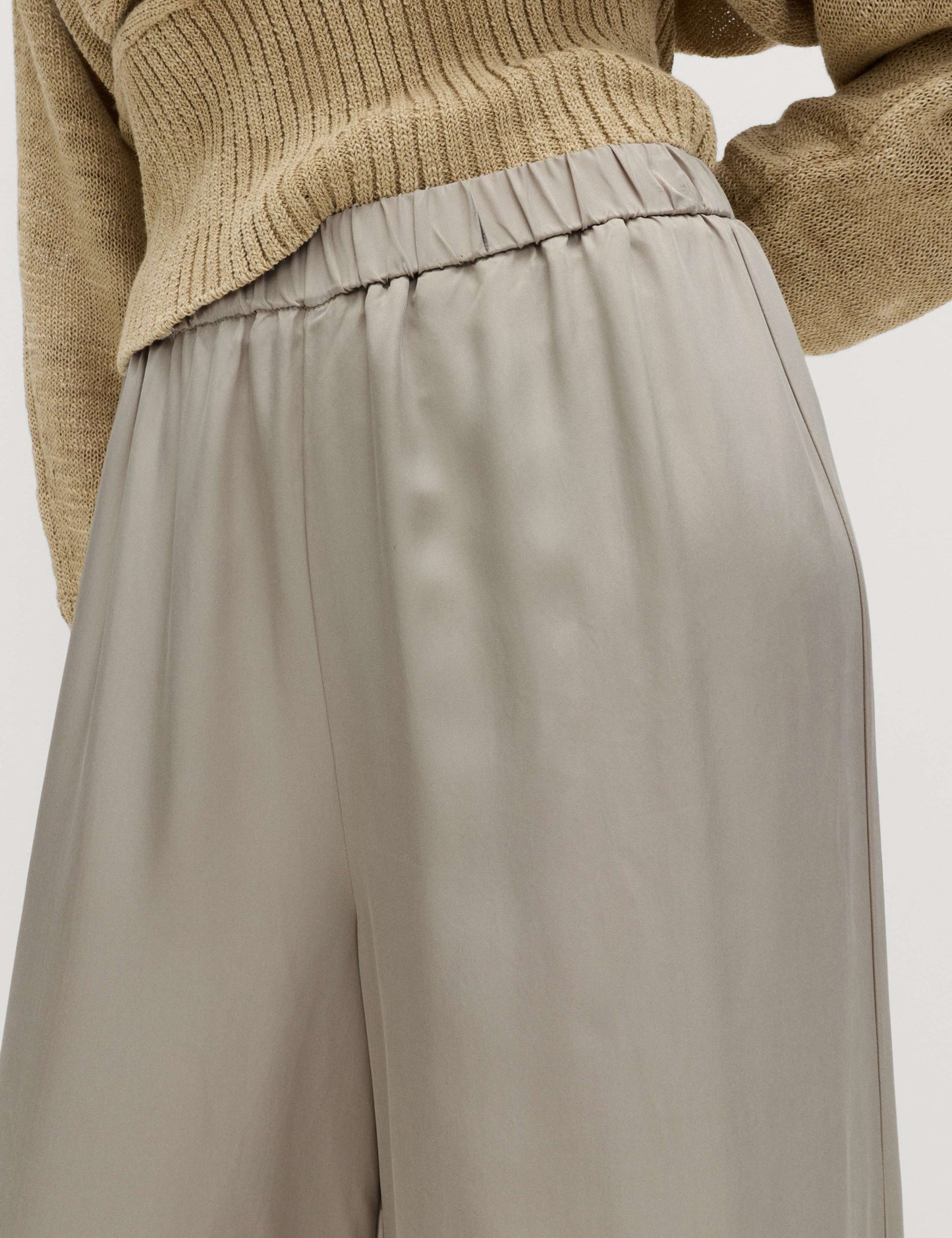 Satin Wide Leg Trousers