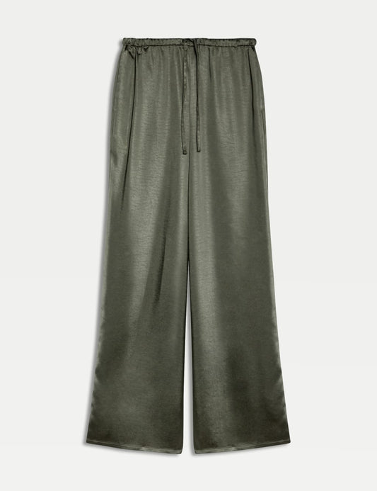 Satin Wide Leg Trousers
