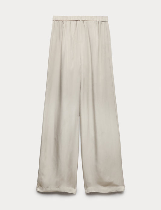 Satin Wide Leg Trousers