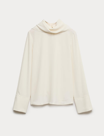 Scarf Neck Blouse