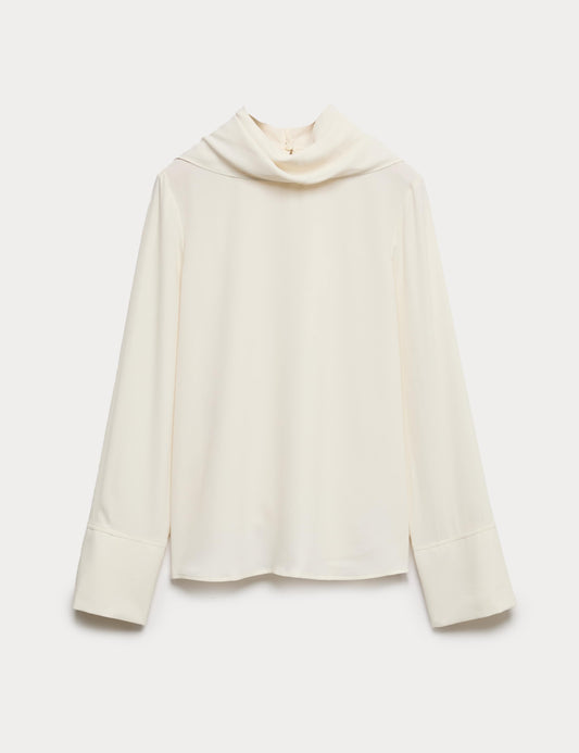 Scarf Neck Blouse