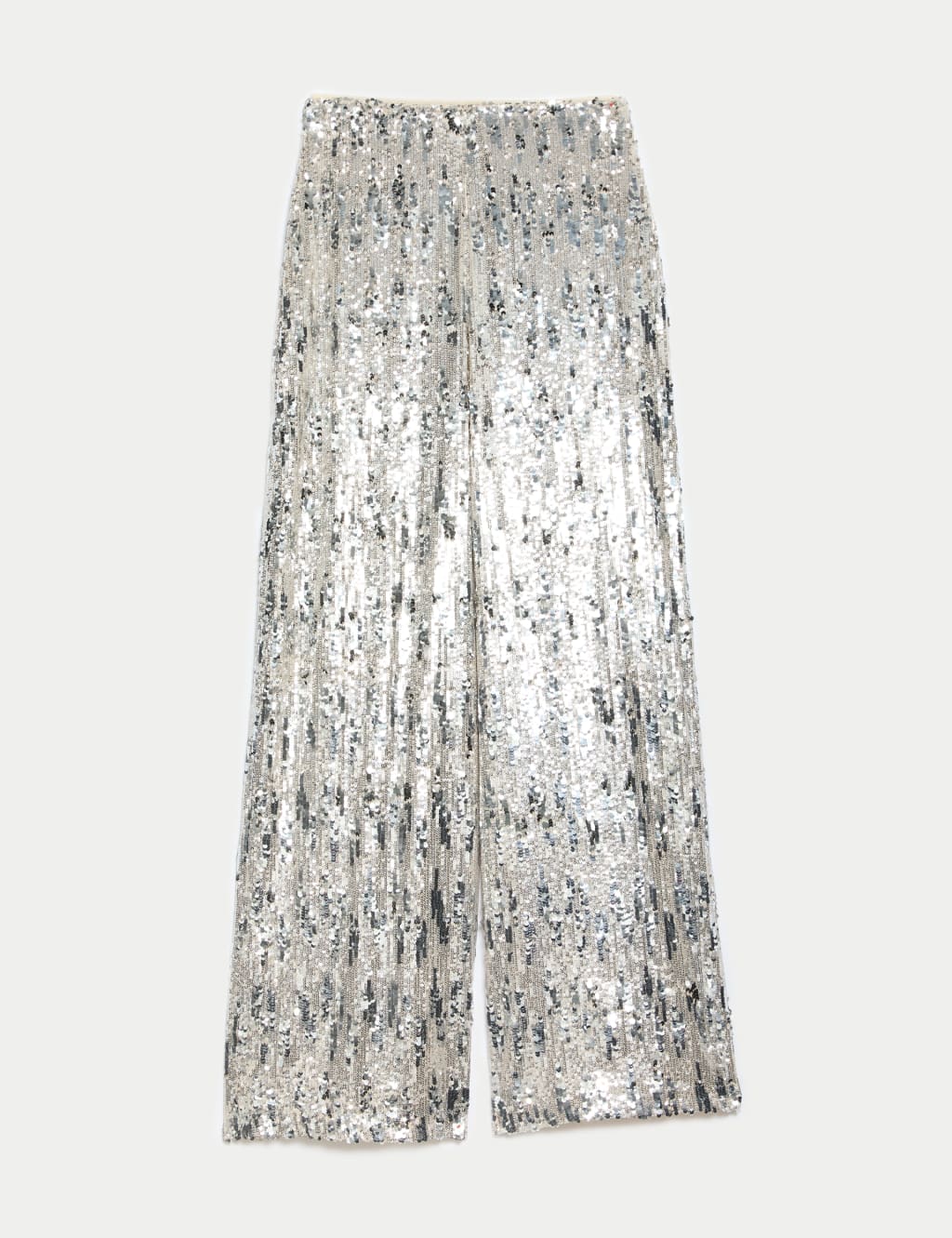 Sequin Elasticated Waist Wide Leg Trousers