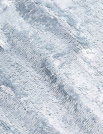 Sequin Embellished High Neck Midaxi Dress