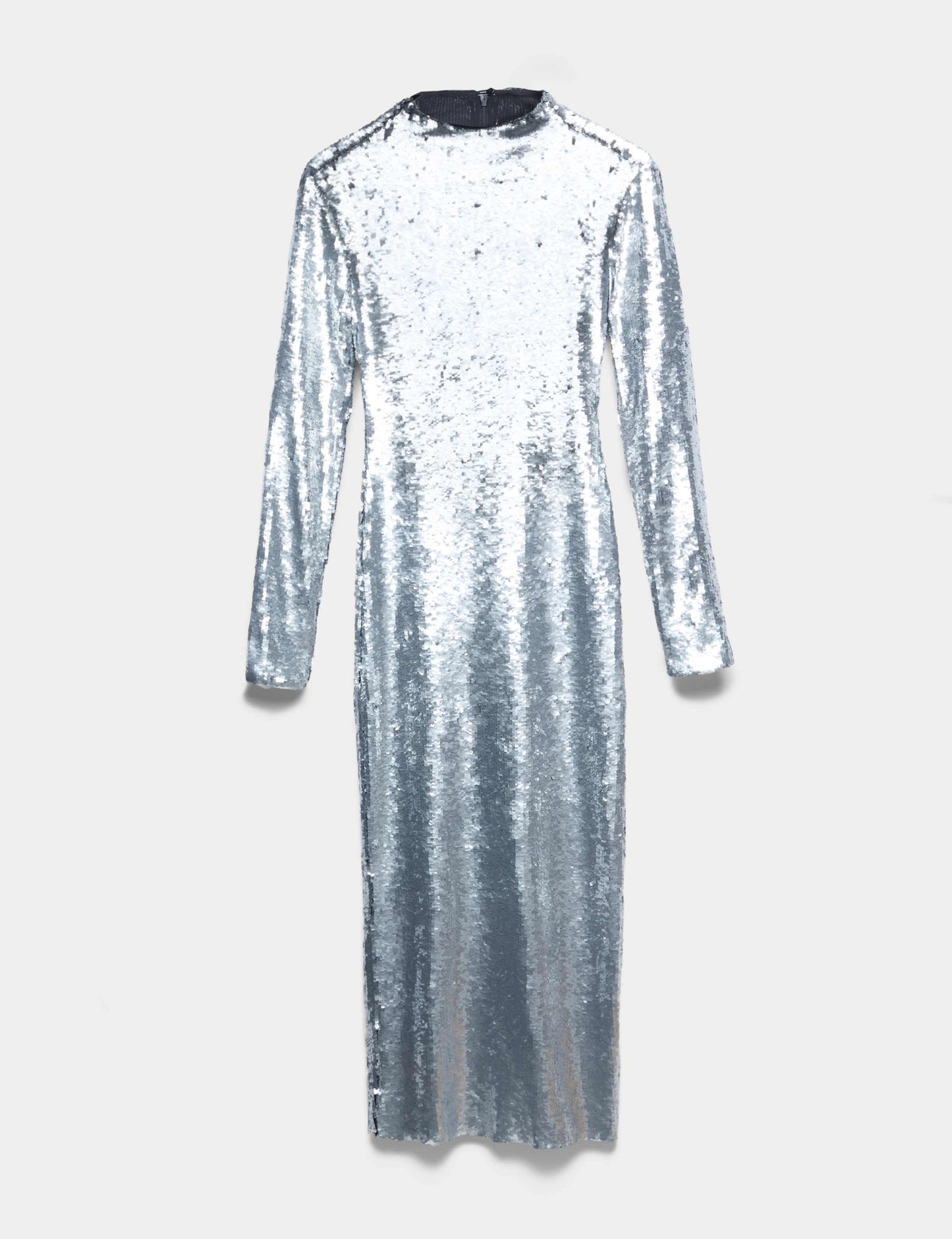 Sequin Embellished High Neck Midaxi Dress