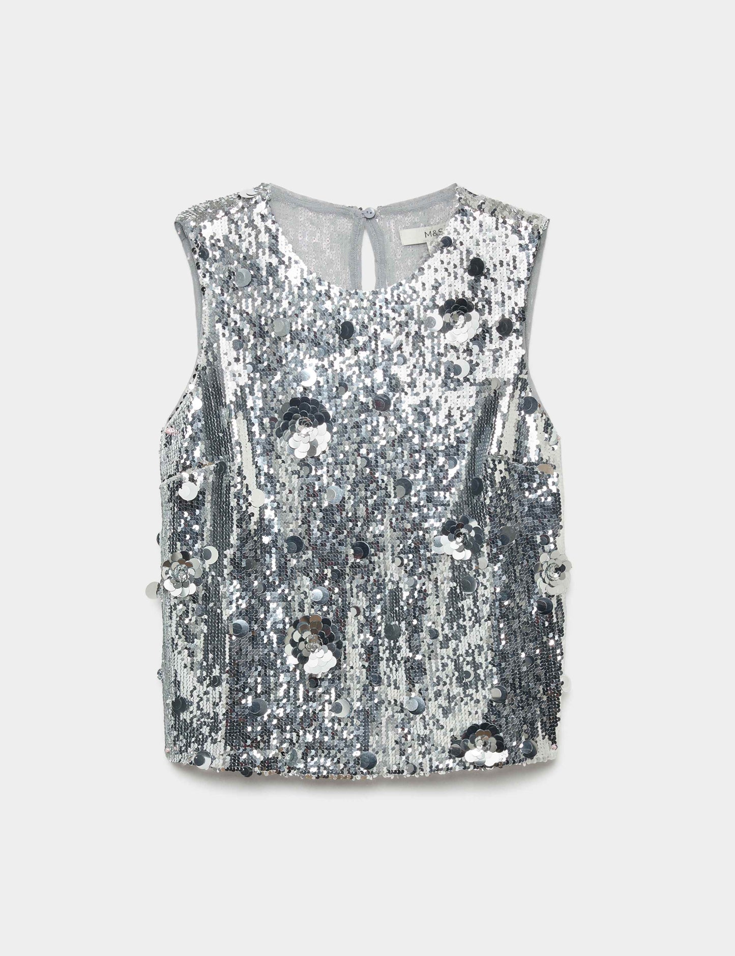 Sequin Floral Shell Top