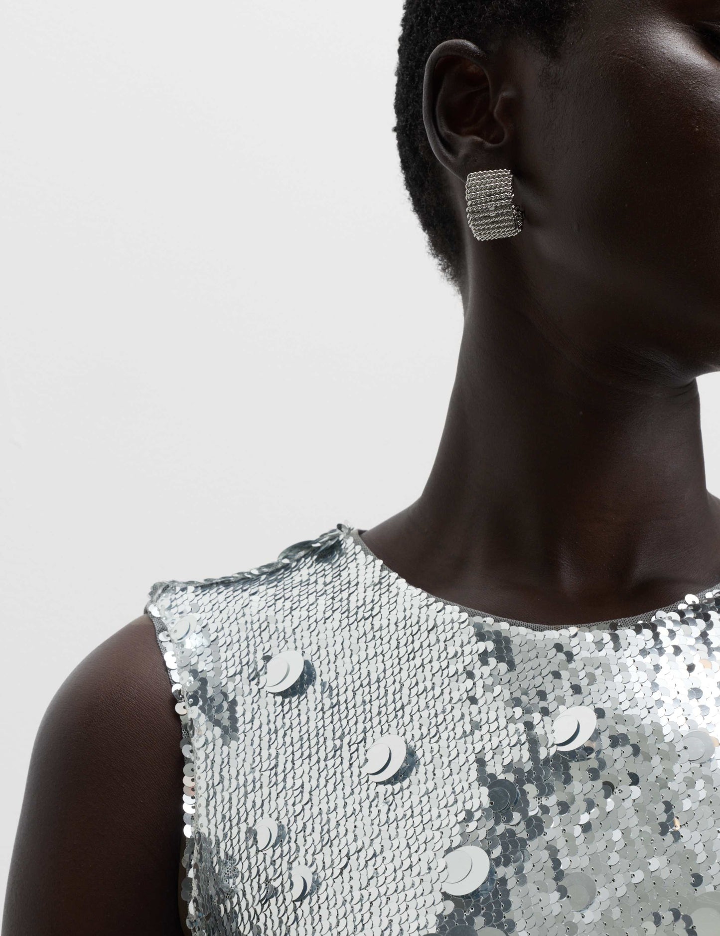 Sequin Floral Shell Top