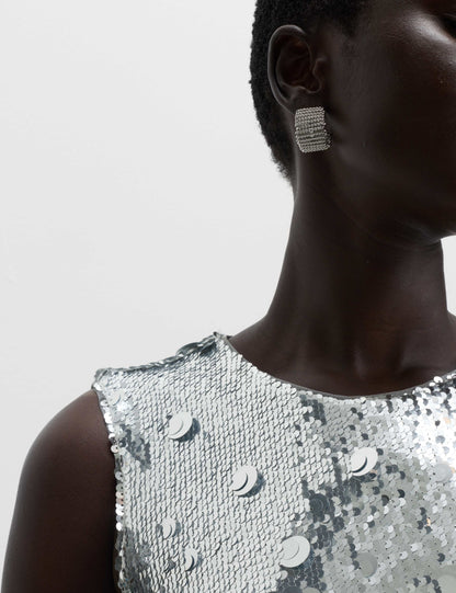 Sequin Floral Shell Top