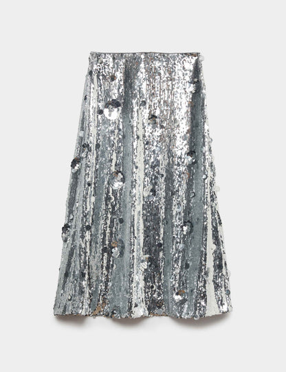 Sequin Midaxi A-Line Skirt