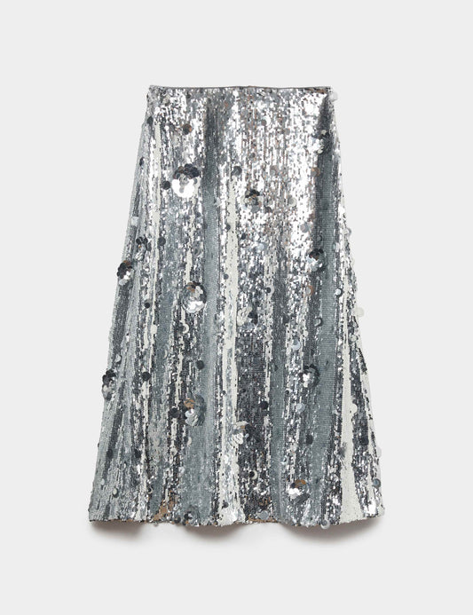 Sequin Midaxi A-Line Skirt