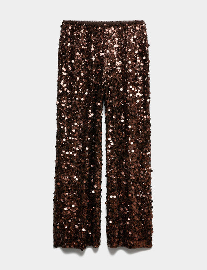 Sequin Wide Leg Trousers