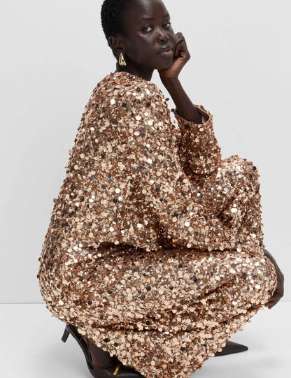 Sequin Wide Leg Trousers