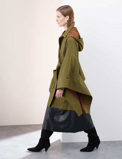 Showerproof Cape Style Trench Coat