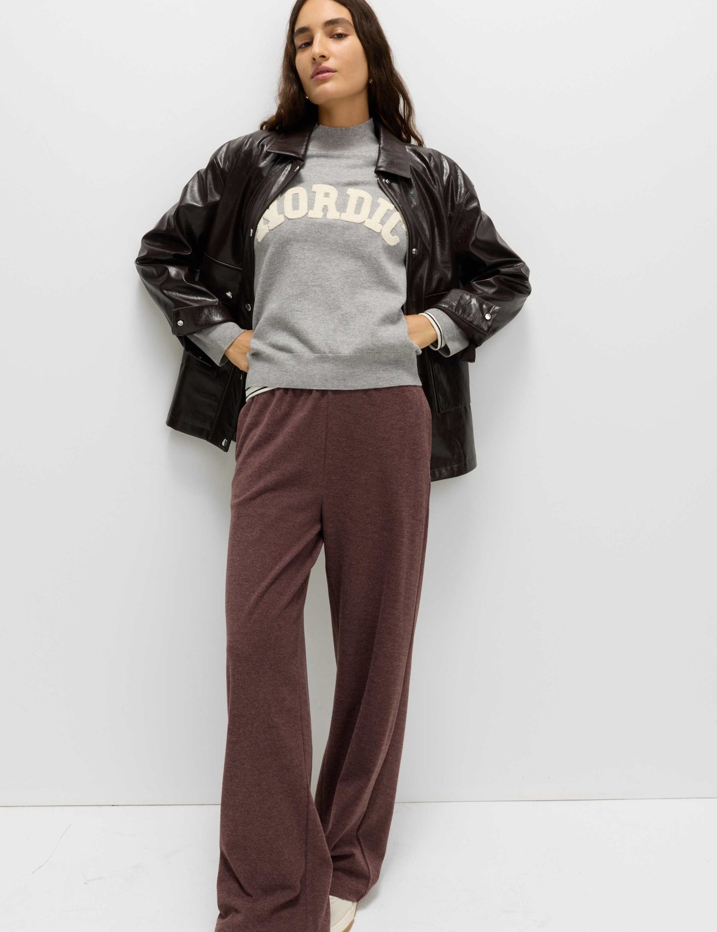 Slogan Funnel Neck Jumper