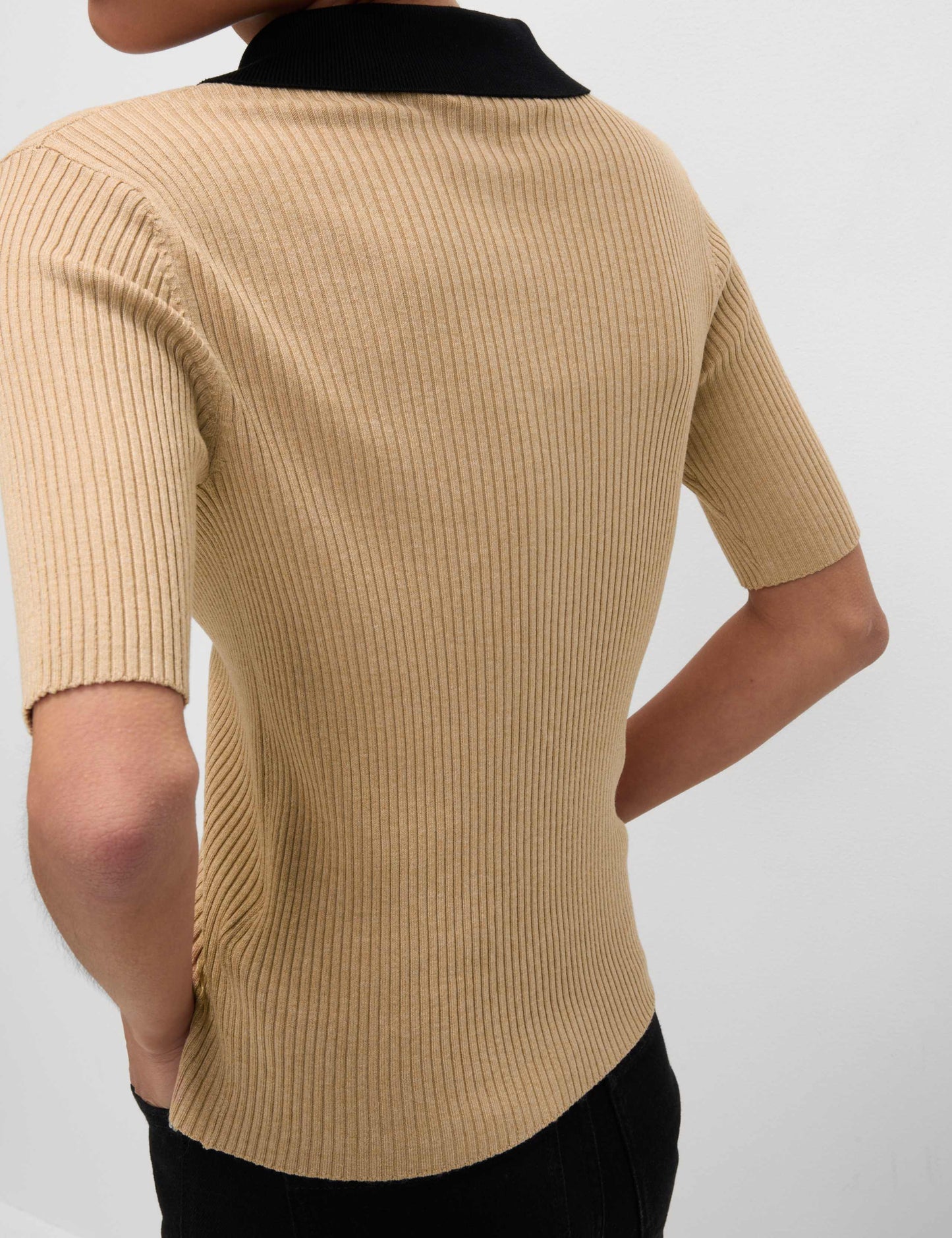 Soft Touch Collared Knitted Top