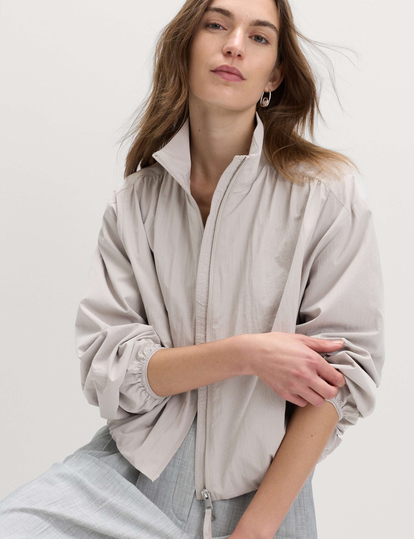 Stormwear™ Lightweight Funnel Neck Gathered Jacket