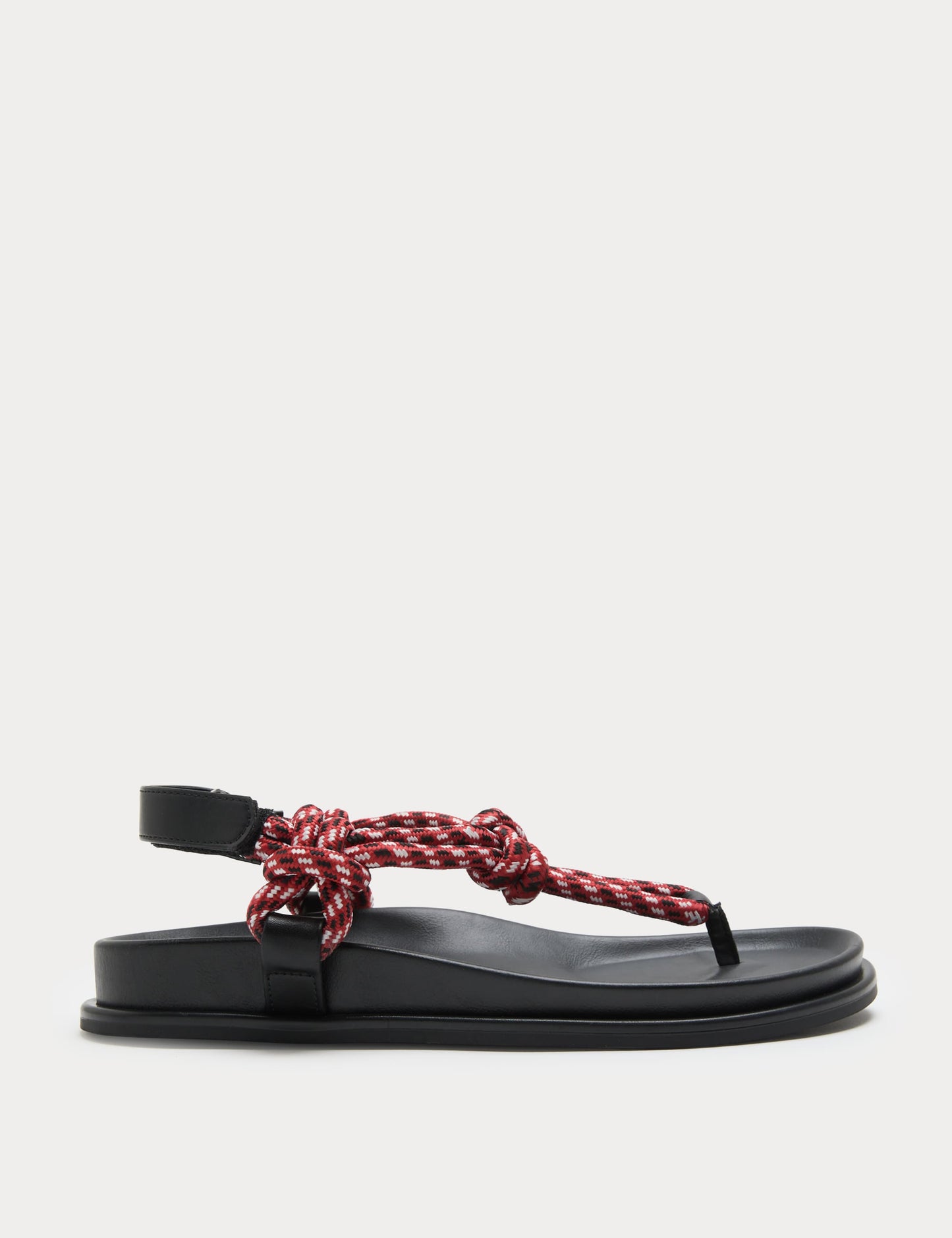 Strappy Footbed Rope Detail Sandals