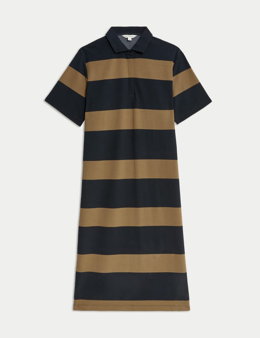 Striped Midi Shirt Dress