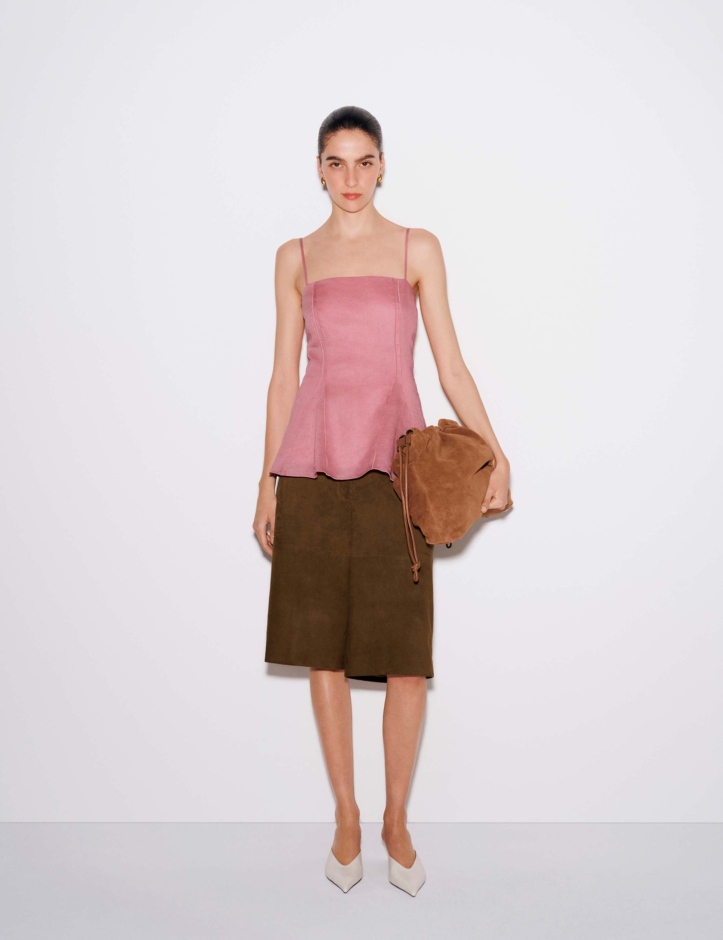 Suede Bermuda Shorts