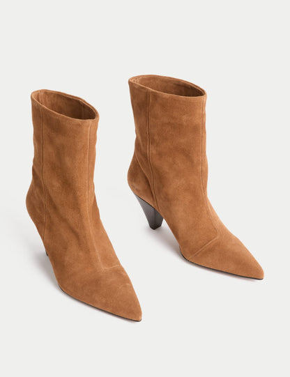 Suede Block Heel Boots