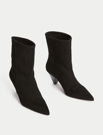 Suede Block Heel Boots