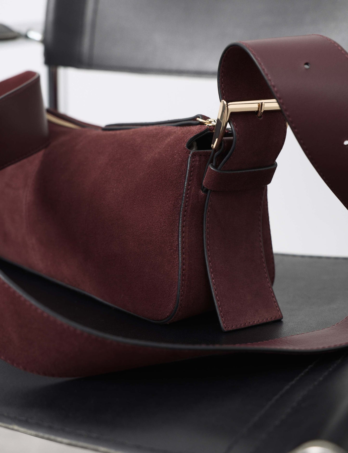 Suede Boxy Sling Bag