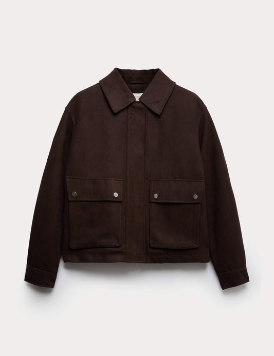 Suedette Trucker Jacket