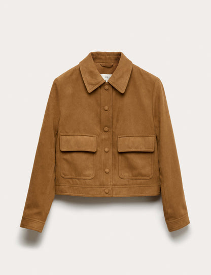 Suedette Trucker Jacket