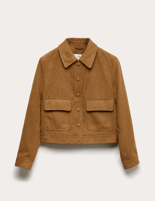 Suedette Trucker Jacket