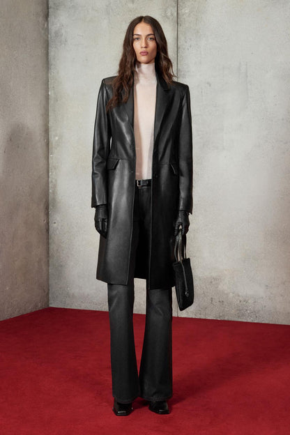 Fitted Leather Coat Ludovic De Saint Sernin x Zara