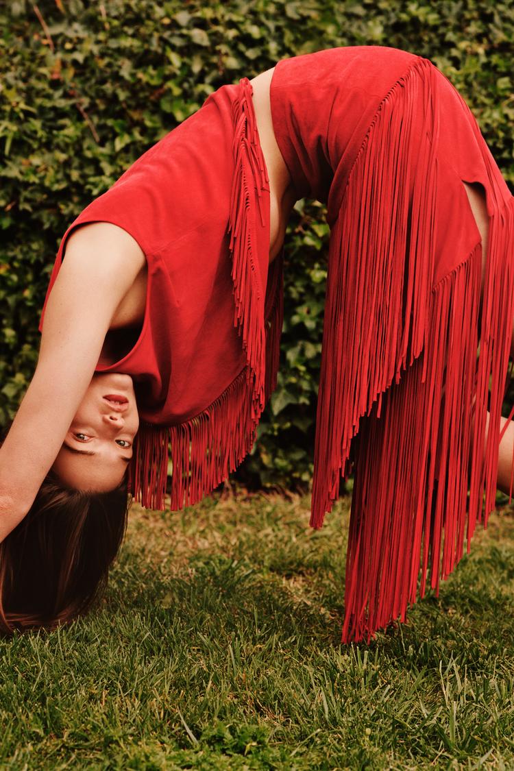 Limited Edition Suede Leather Fringe Skirt