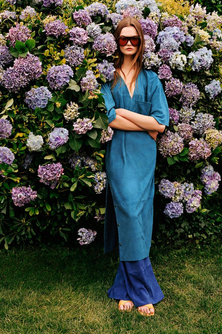 Limited Edition Suede Leather Kaftan Dress