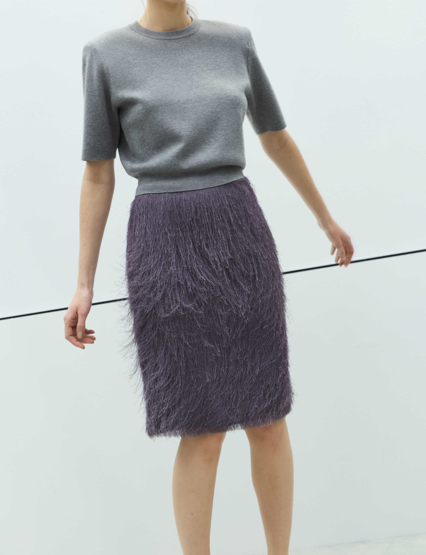 Tassel Midi Pencil Skirt