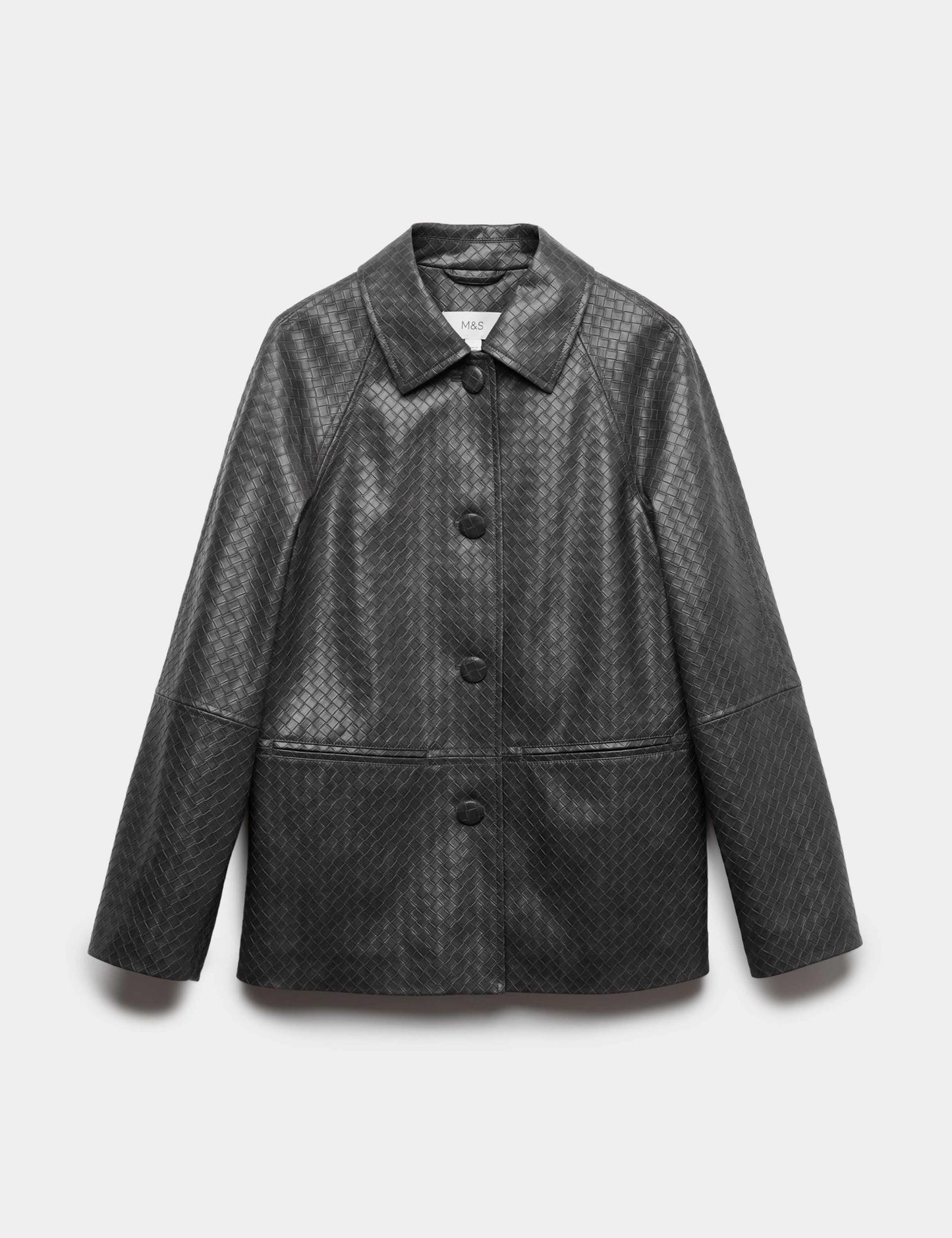 Textured Faux Leather Jacket