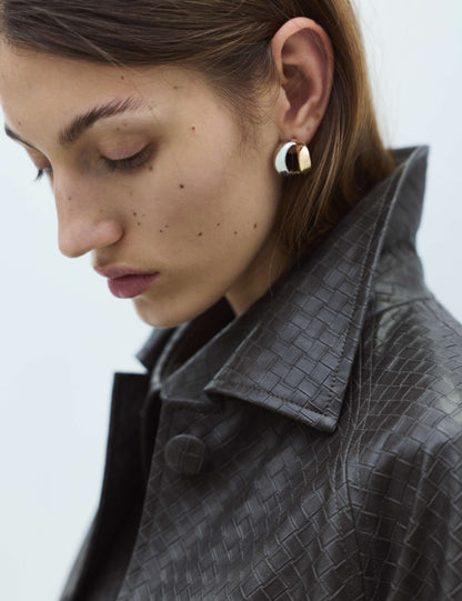 Textured Faux Leather Jacket