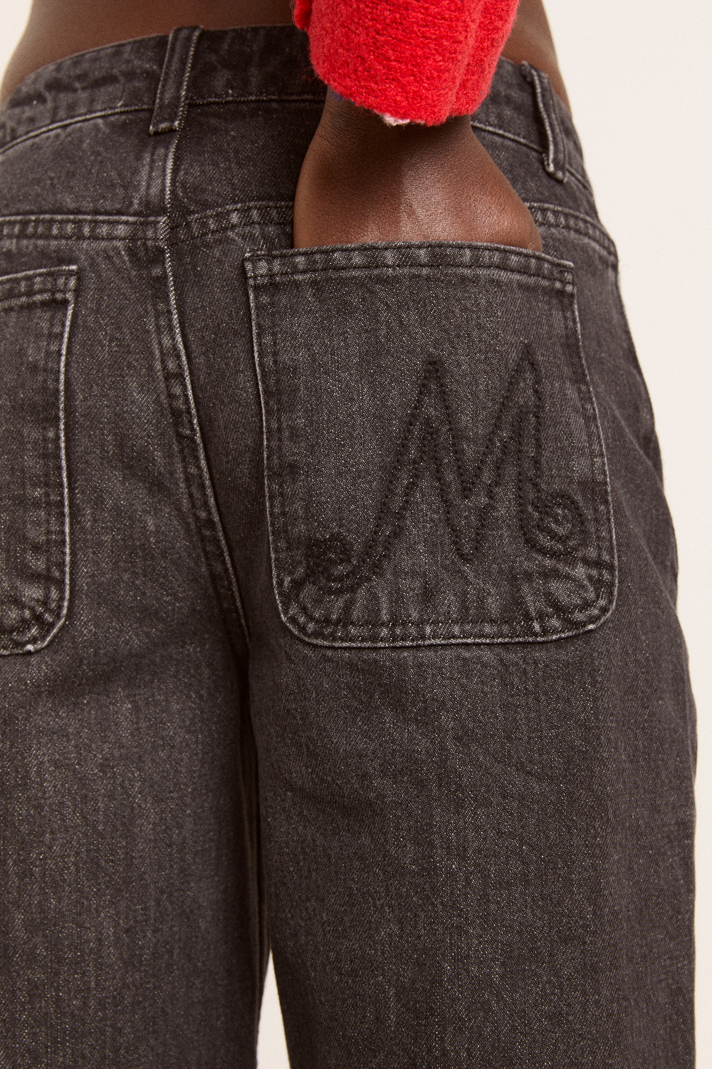 Sylvie Grey Argyle Jeans