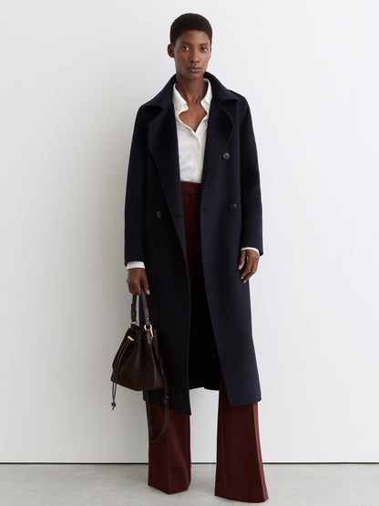 Suede and Leather Bucket Bag in Chocolate