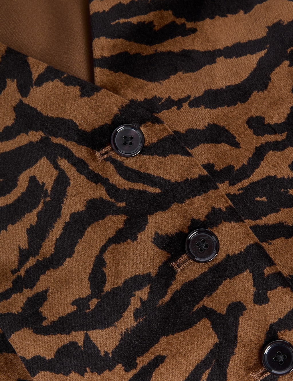 Velvet Animal Print Waistcoat Top