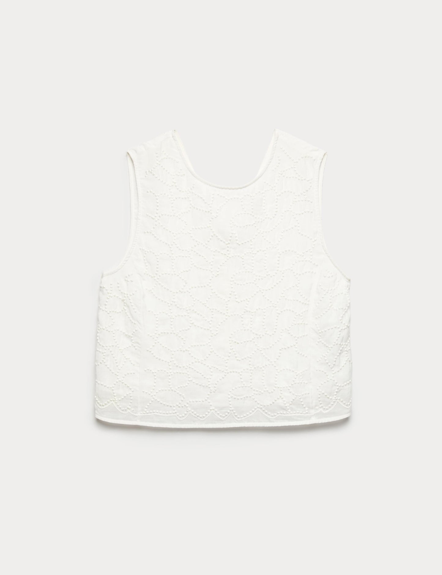 Viscose Rich Embroidered Shell Top