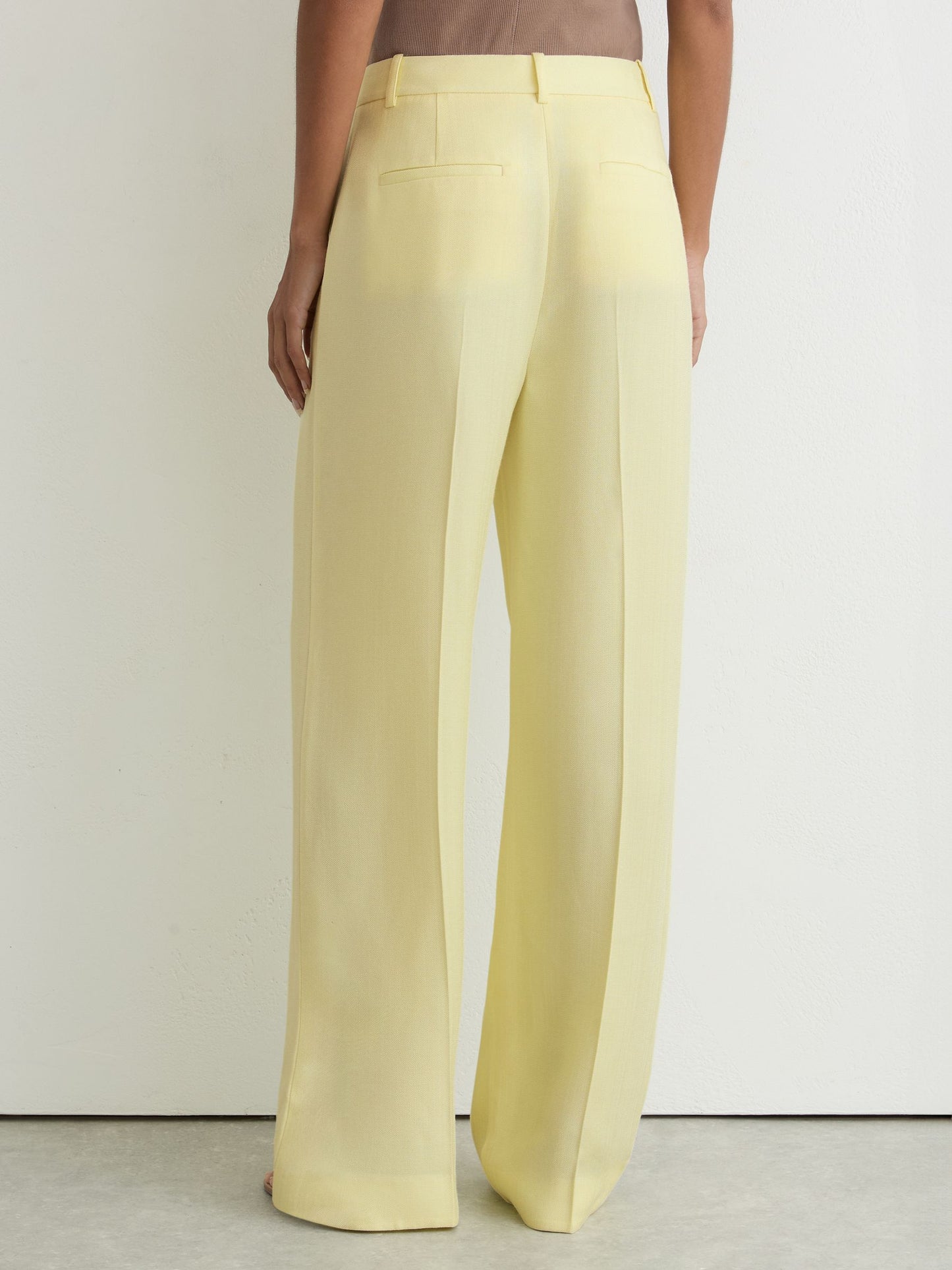 Wide-Leg Suit Trousers in Yellow