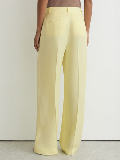 Wide-Leg Suit Trousers in Yellow
