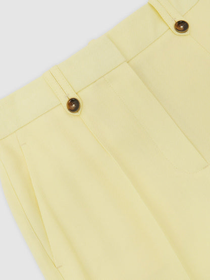 Wide-Leg Suit Trousers in Yellow
